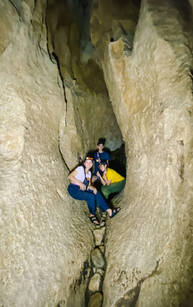 My friends and I inside Lumiang Cave in Sagada